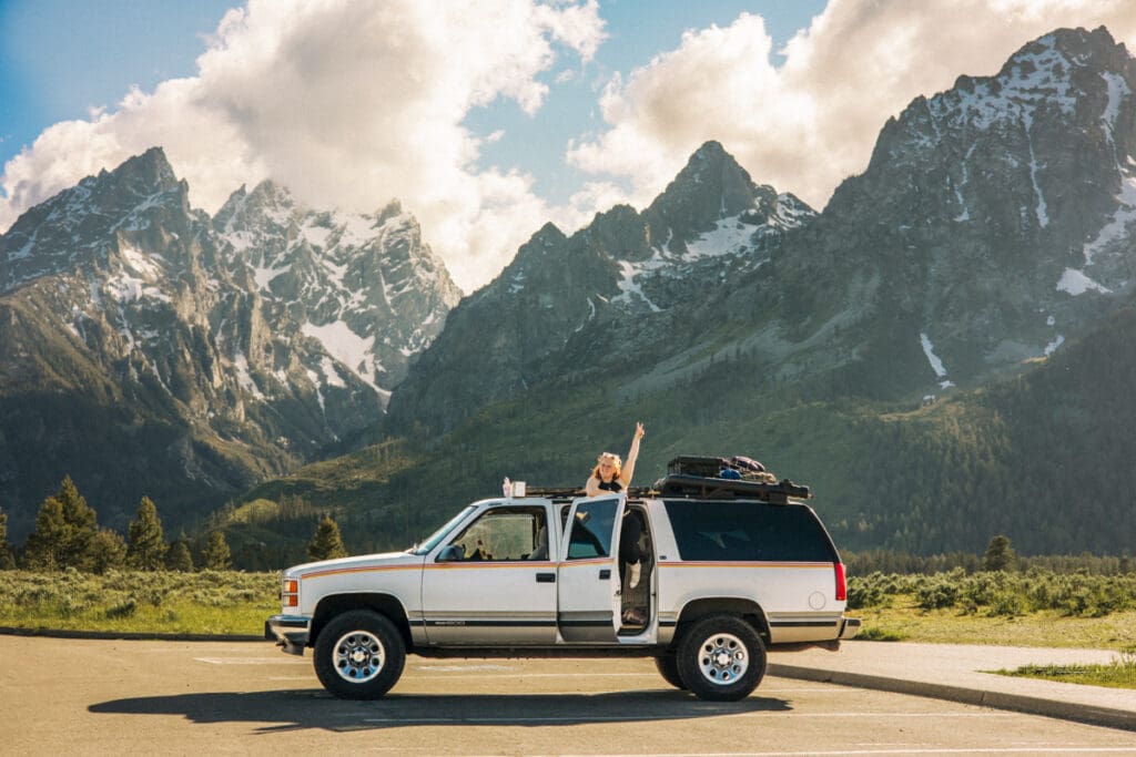 solo female traveler in grand tetons national park