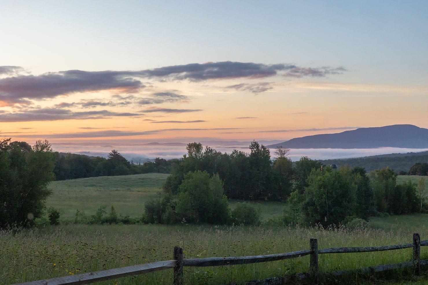 sunrise in central vermont