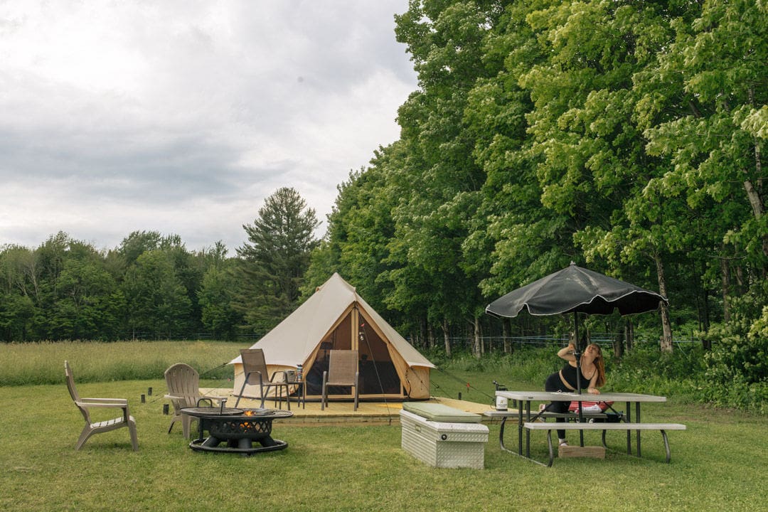 the regatta 360 - a glamping tent in central vermont