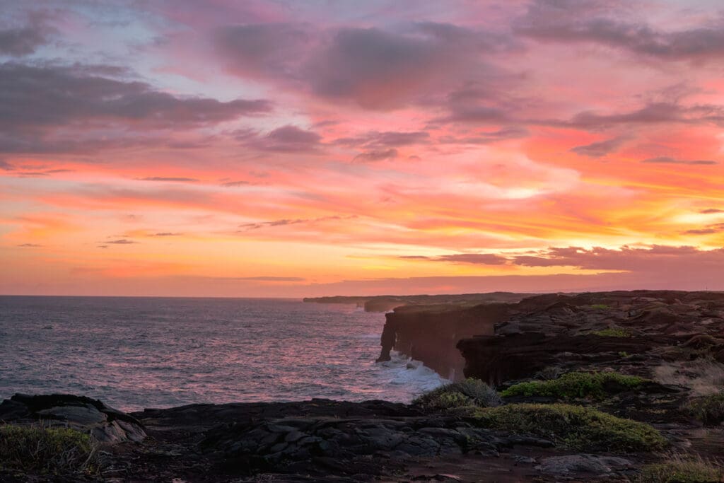 Sunset at Pololu Valley Big Island Hawaii