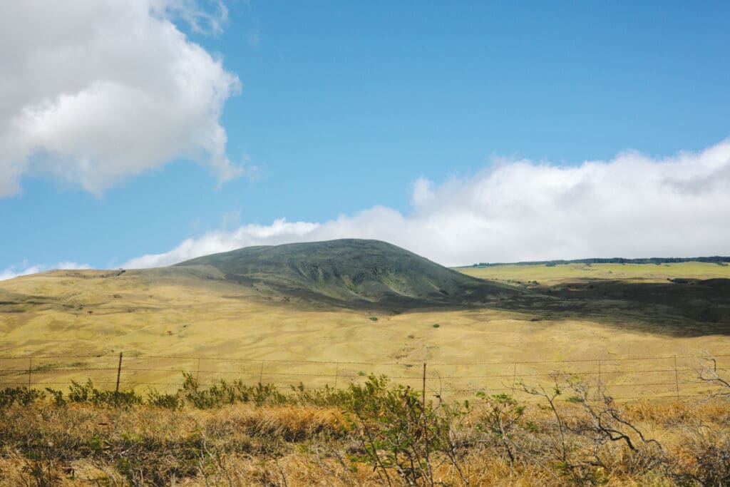 Rolling green hills in Upcountry Big Island Hawaii