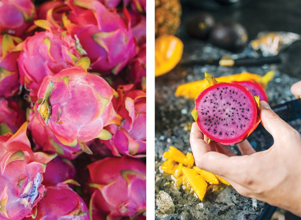 Dragon fruit close up Big Island Hawaii