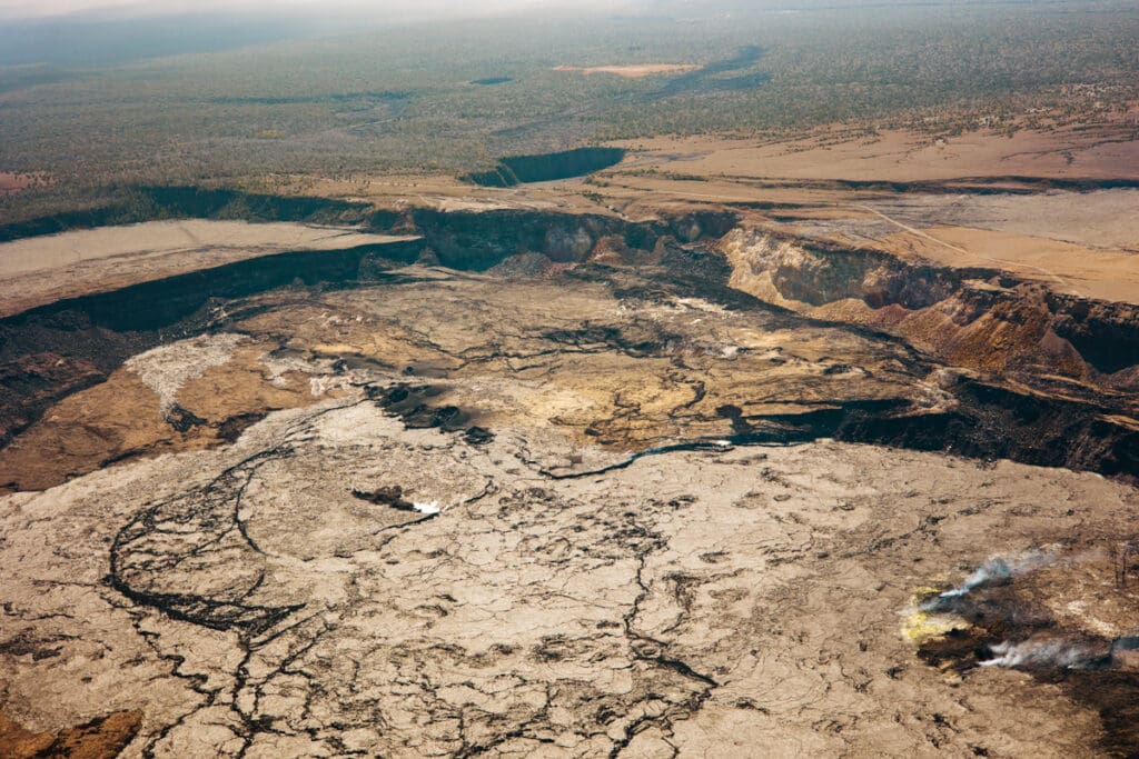 Volcanic landscape Hawaii Volcanoes National Park